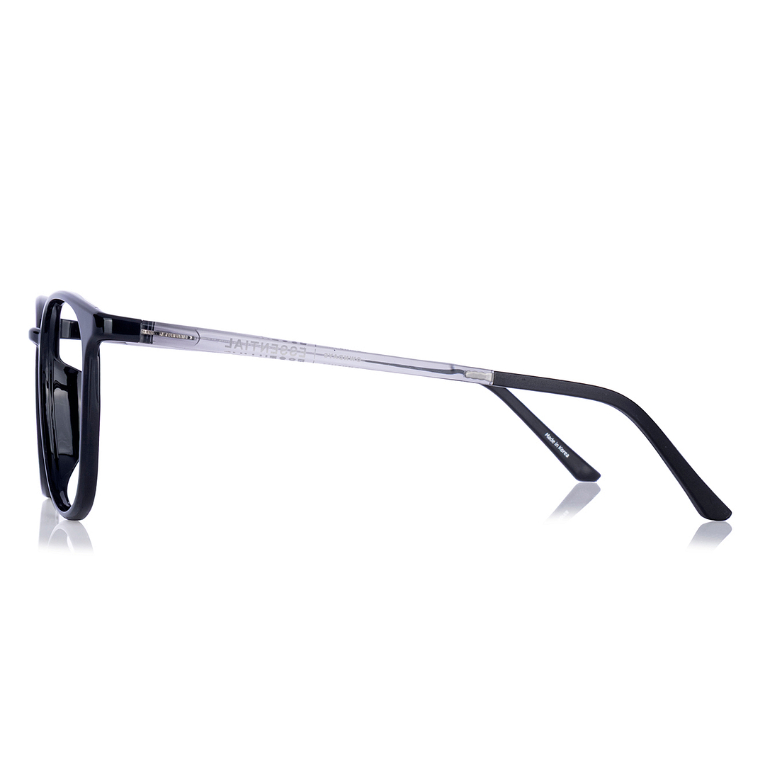 OWNDAYS | ESSENTIAL Black Full Rim Boston left side