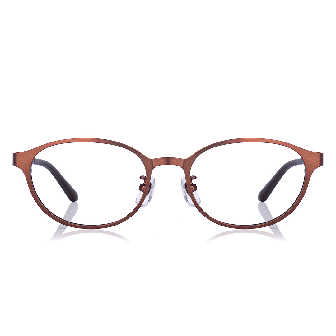 OWNDAYS | ESSENTIAL Matte Brown Full Rim Oval right side