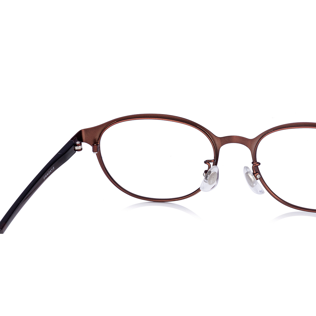OWNDAYS | ESSENTIAL Matte Brown Full Rim Oval right side
