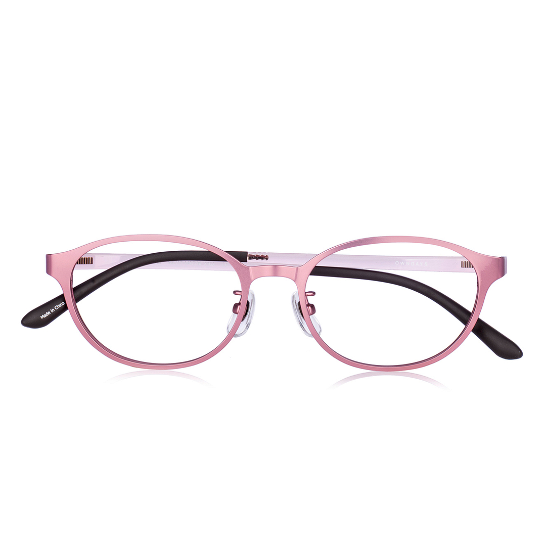 OWNDAYS | ESSENTIAL Matte Pink Full Rim Oval right side