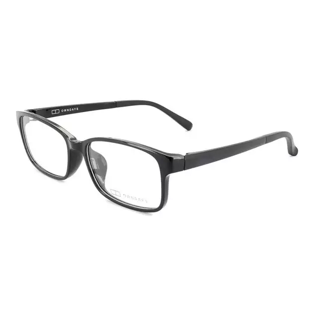 OWNDAYS | ESSENTIAL Black Full Rim Square left side