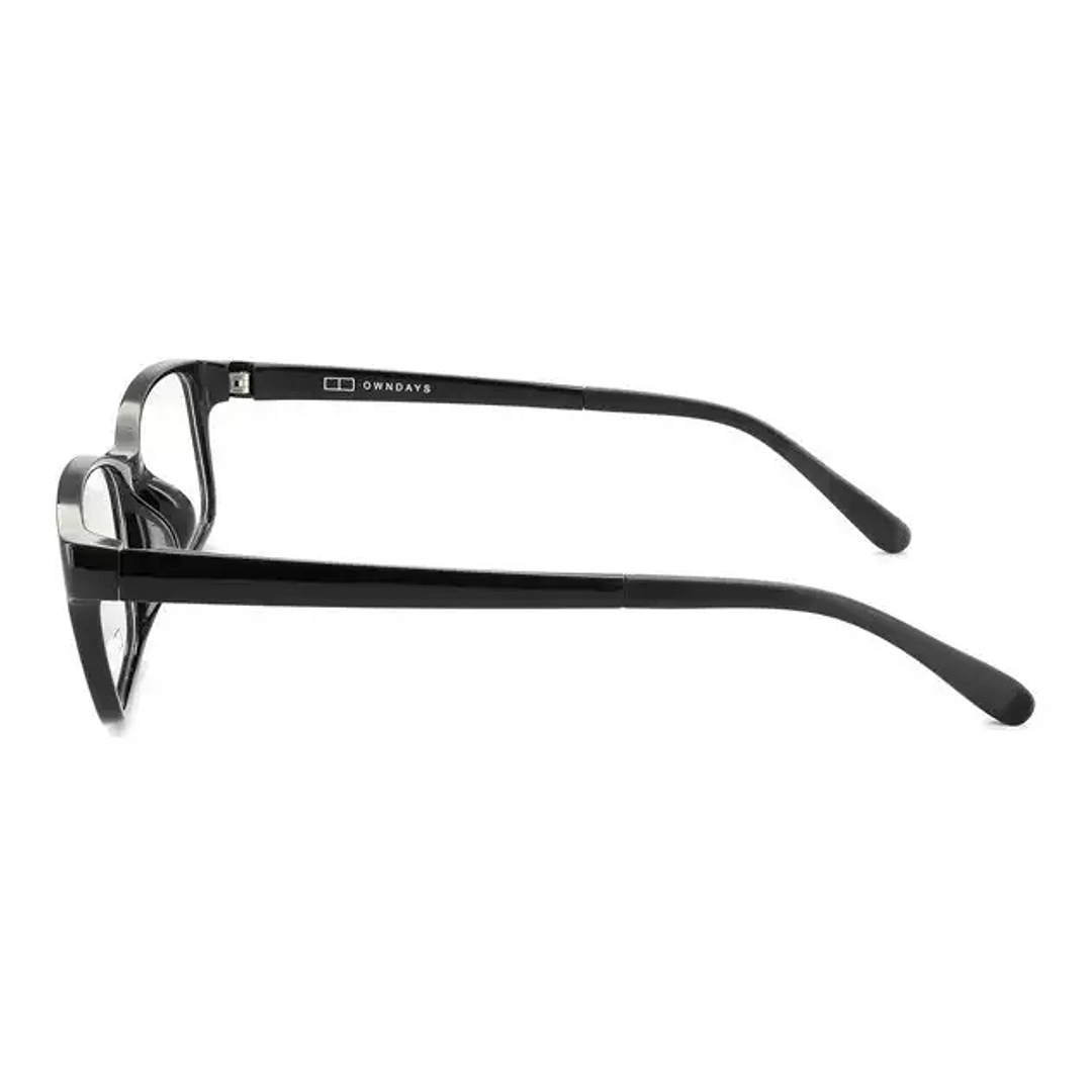 OWNDAYS | ESSENTIAL Black Full Rim Square left side