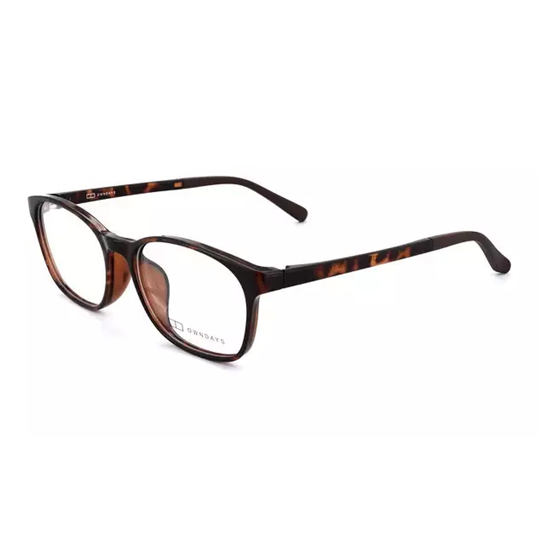 OWNDAYS | ESSENTIAL Brown Demi Full Rim Boston left side