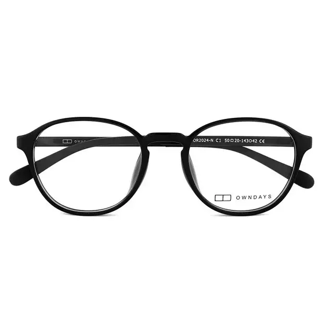 OWNDAYS | ESSENTIAL Black Full Rim Boston right side