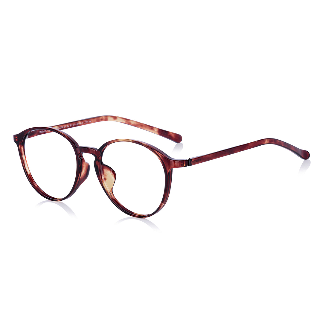 OWNDAYS | ESSENTIAL Brown Demi Full Rim Boston left side