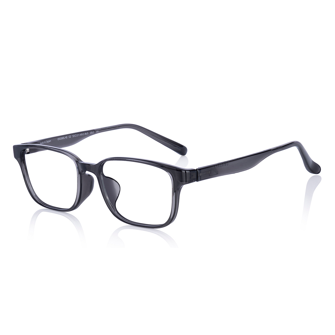 OWNDAYS | ESSENTIAL Clear Gray Full Rim Rectangle left side
