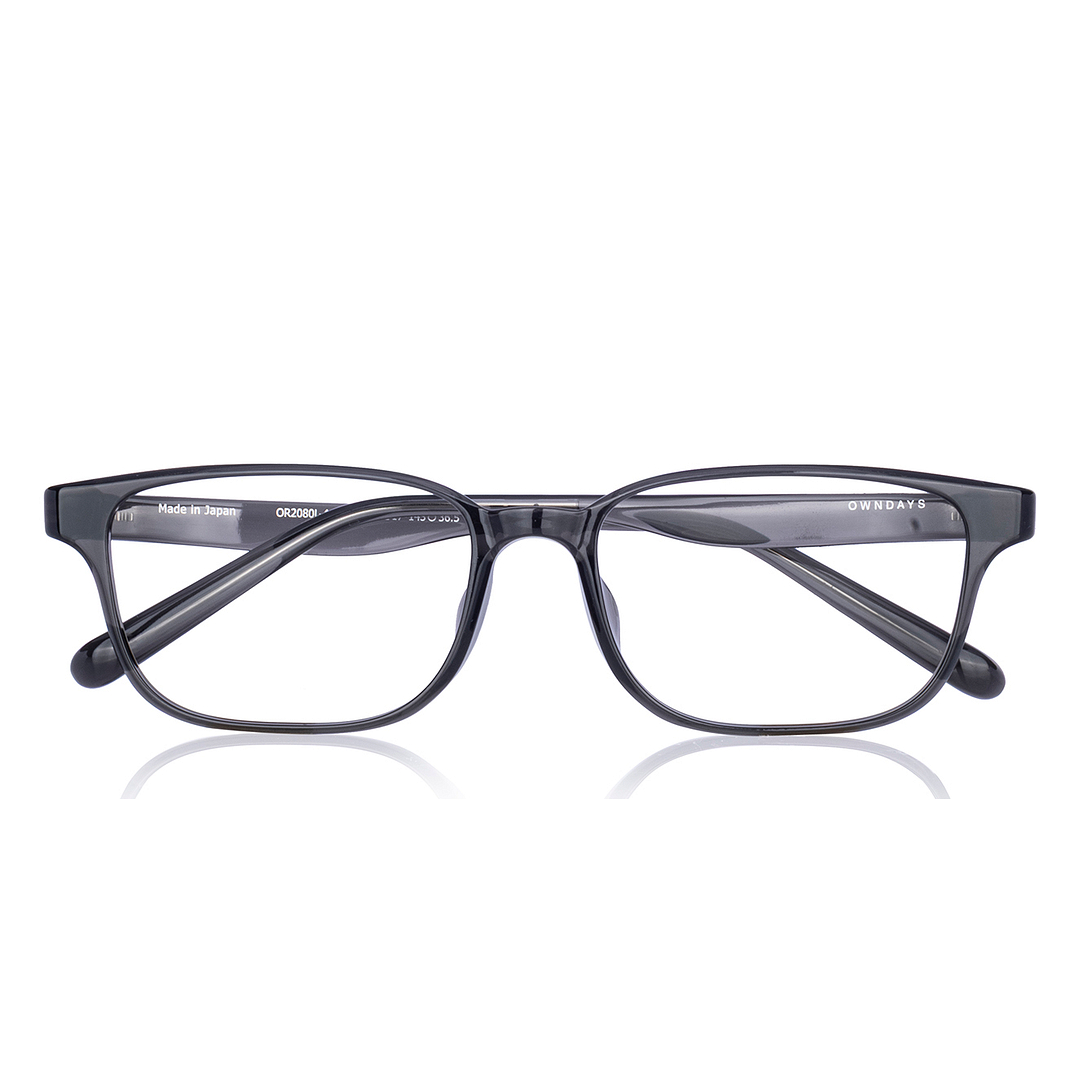 OWNDAYS | ESSENTIAL Clear Gray Full Rim Rectangle right side