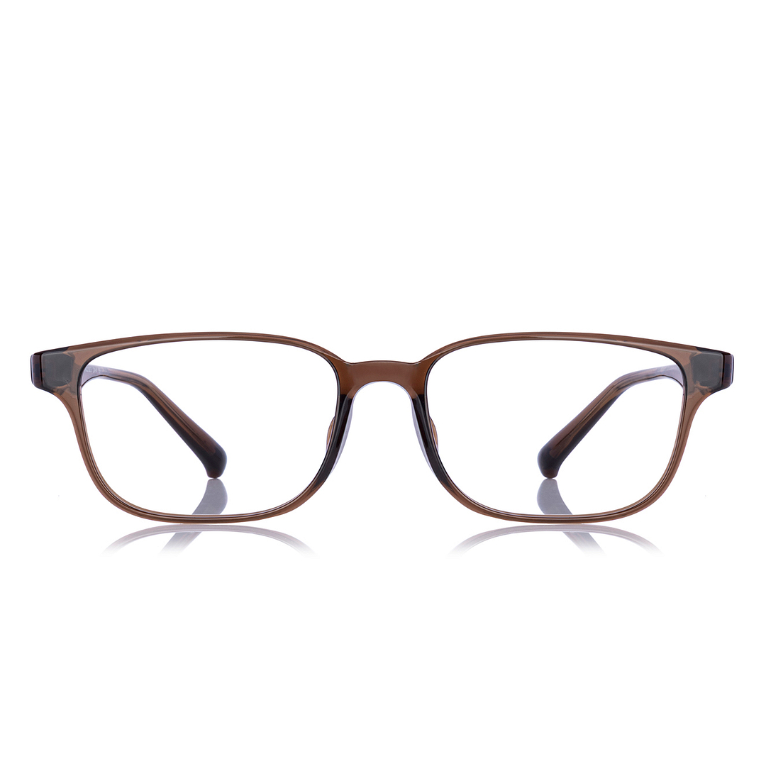 OWNDAYS | ESSENTIAL Clear Brown Full Rim Rectangle right side