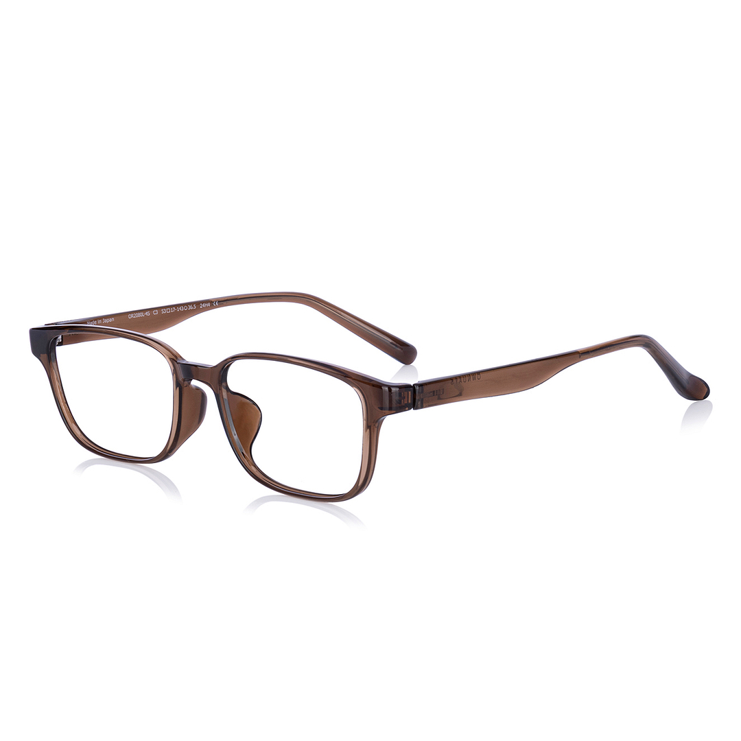 OWNDAYS | ESSENTIAL Clear Brown Full Rim Rectangle left side
