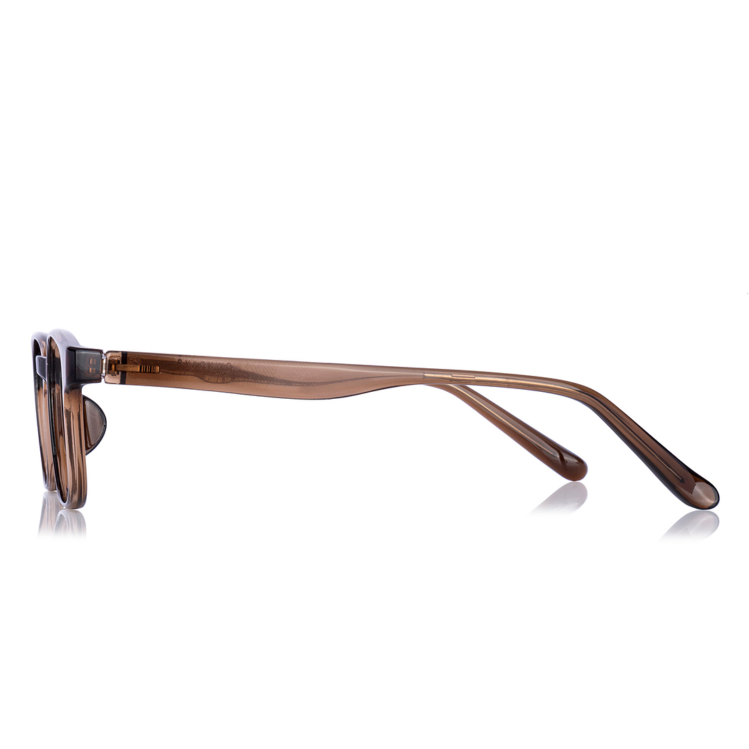OWNDAYS | ESSENTIAL Clear Brown Full Rim Rectangle right side