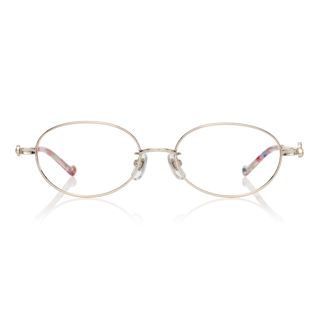 OWNDAYS & Hello Kitty Light Pink Gold Full Rim Oval right side