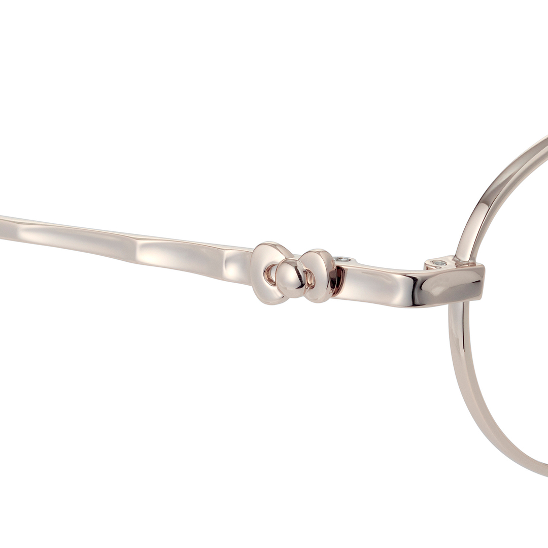 OWNDAYS & Hello Kitty Light Pink Gold Full Rim Oval right side