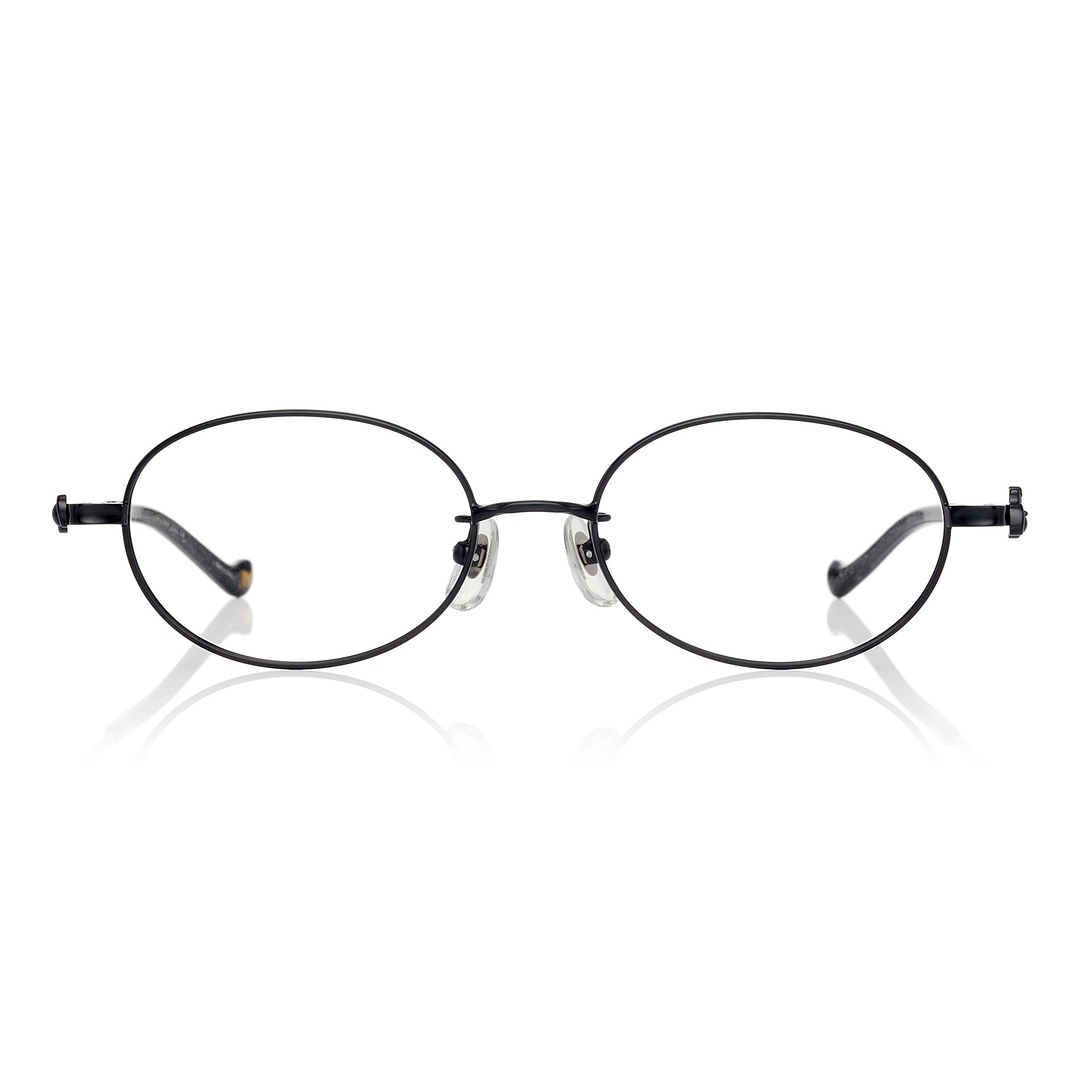 OWNDAYS & Hello Kitty Matte Black Full Rim Oval right side