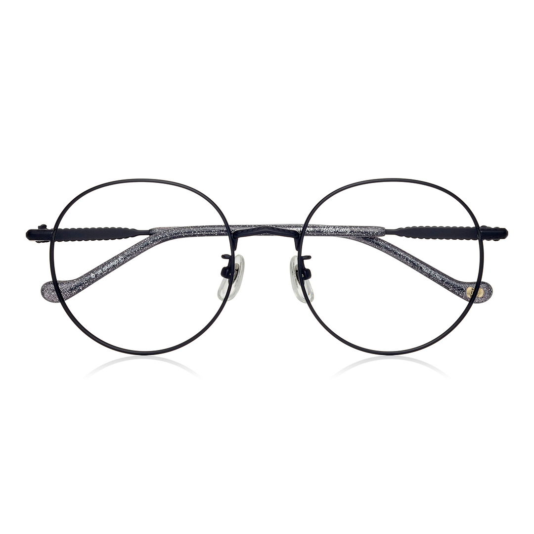 OWNDAYS & Hello Kitty Matte Black Full Rim Round right side