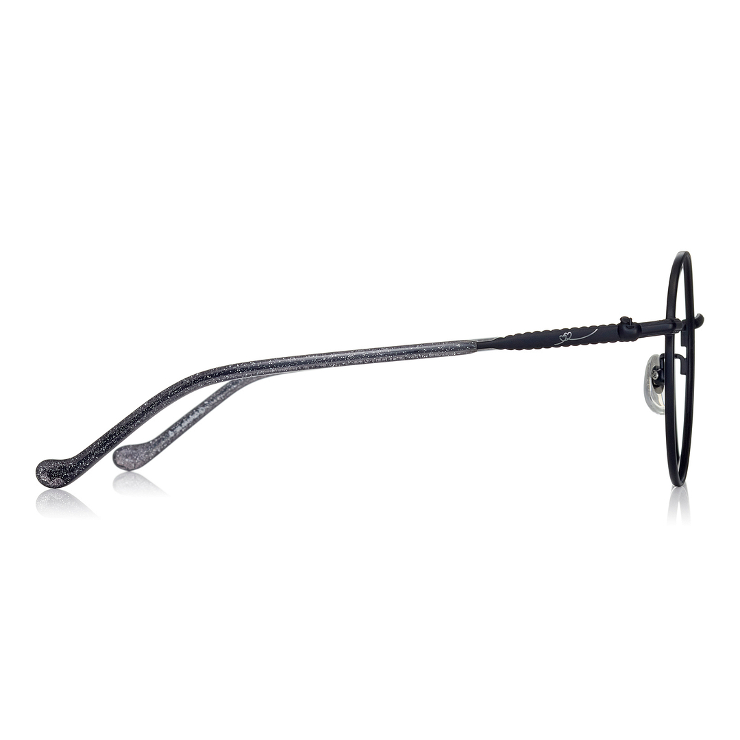 OWNDAYS & Hello Kitty Matte Black Full Rim Round right side