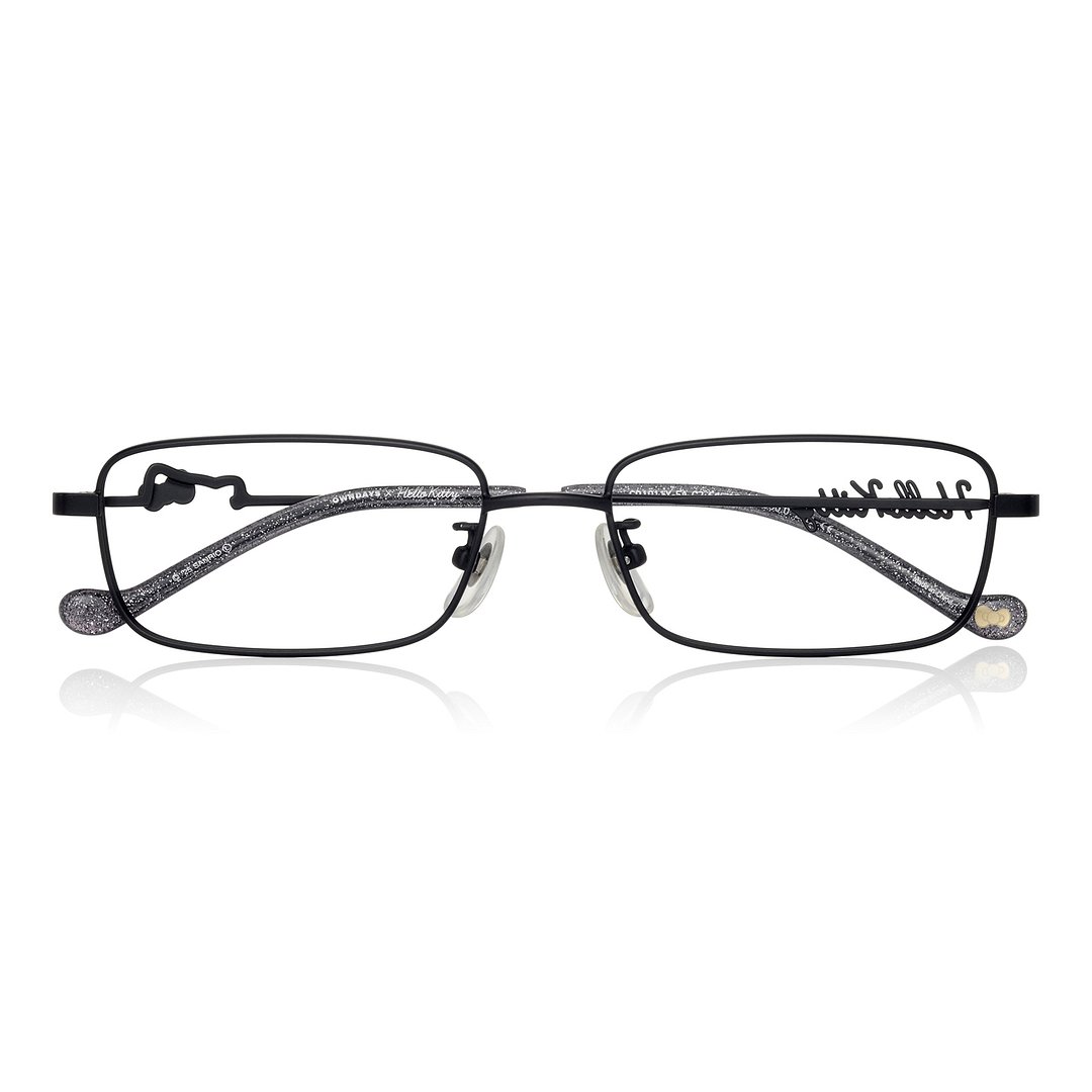 OWNDAYS & Hello Kitty Matte Black Full Rim Rectangle right side