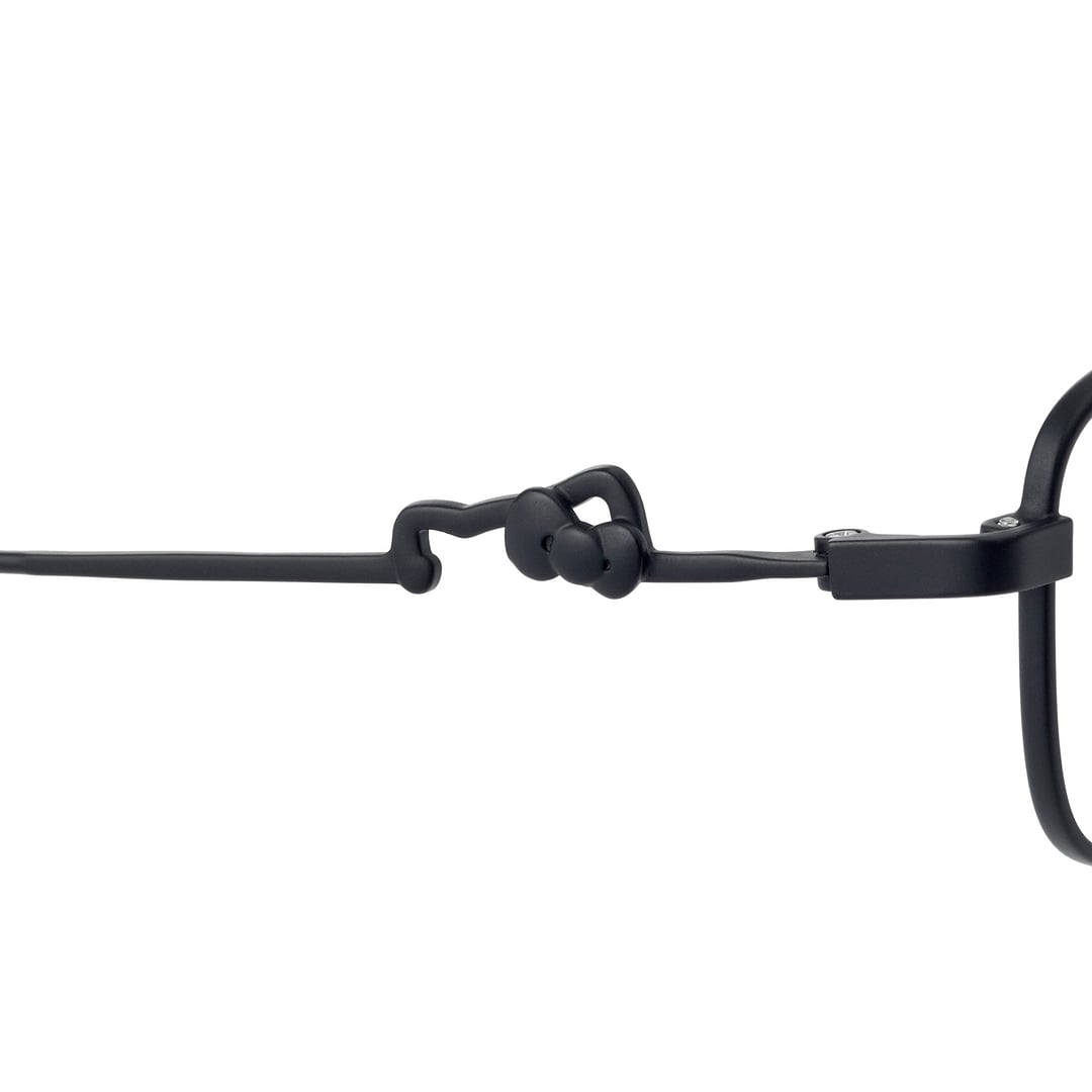 OWNDAYS & Hello Kitty Matte Black Full Rim Rectangle right side