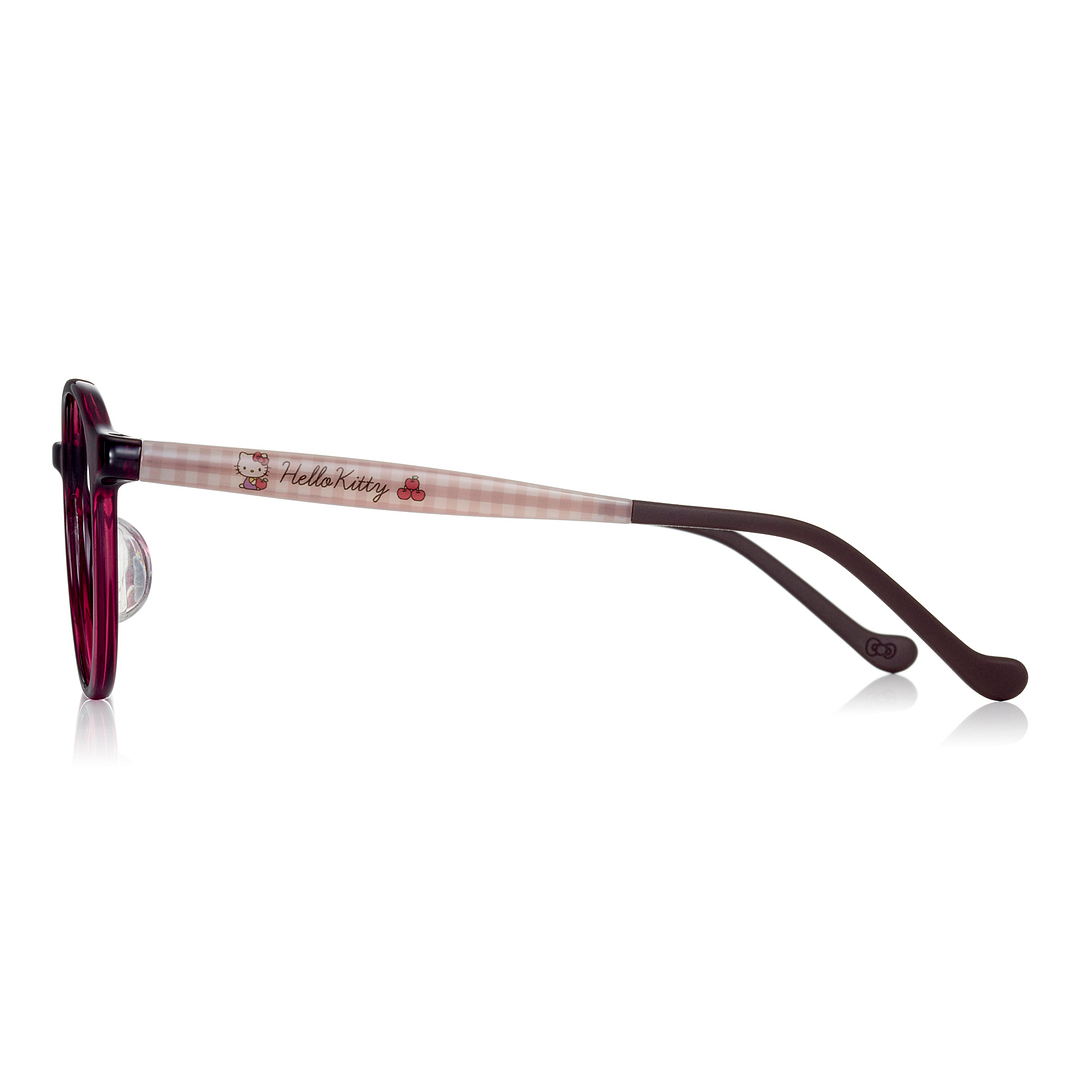 OWNDAYS & Hello Kitty Red Full Rim Boston left side