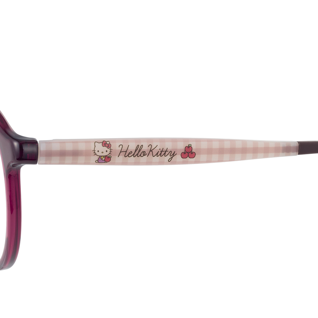 OWNDAYS & Hello Kitty Red Full Rim Boston left side