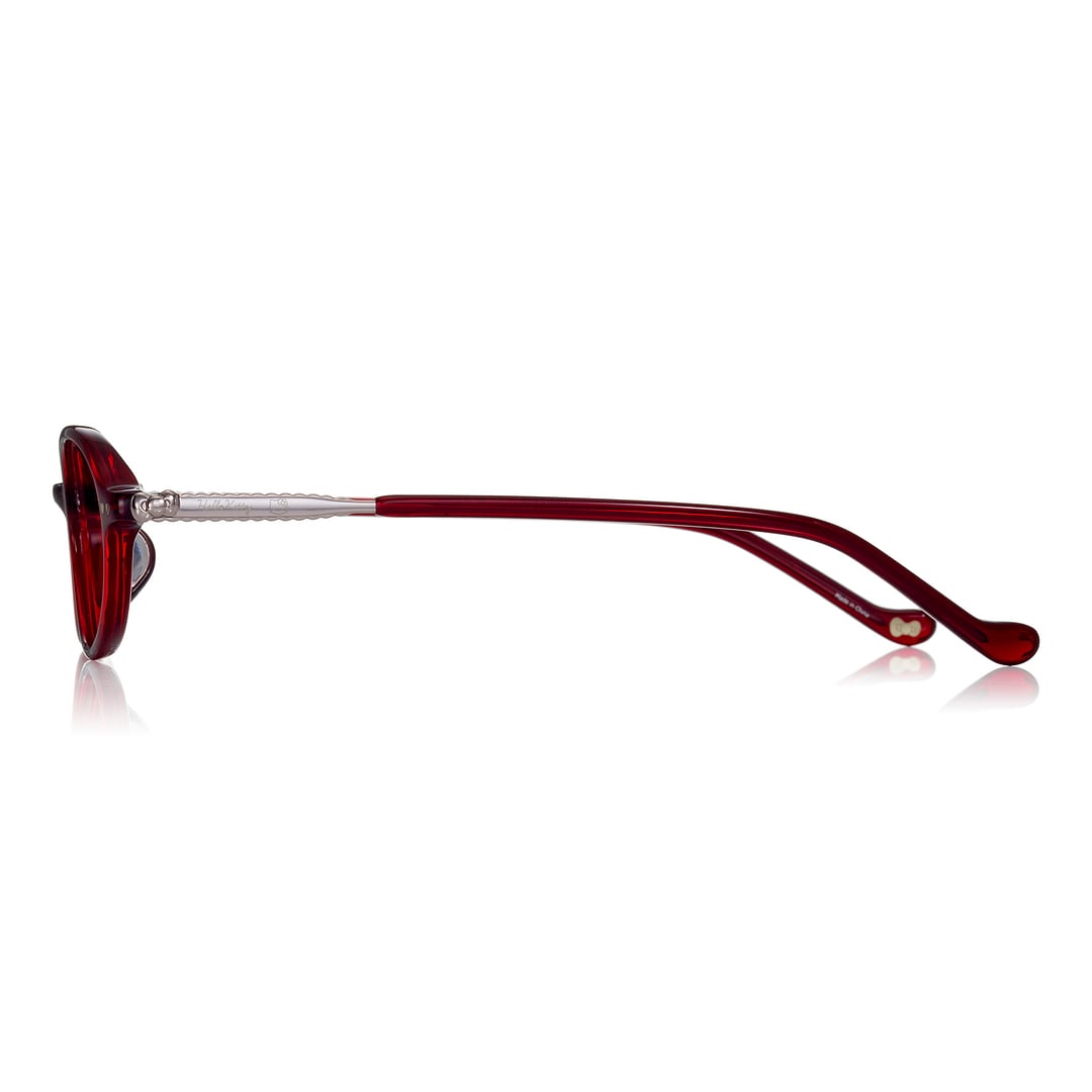 OWNDAYS & Hello Kitty Red Full Rim Oval left side