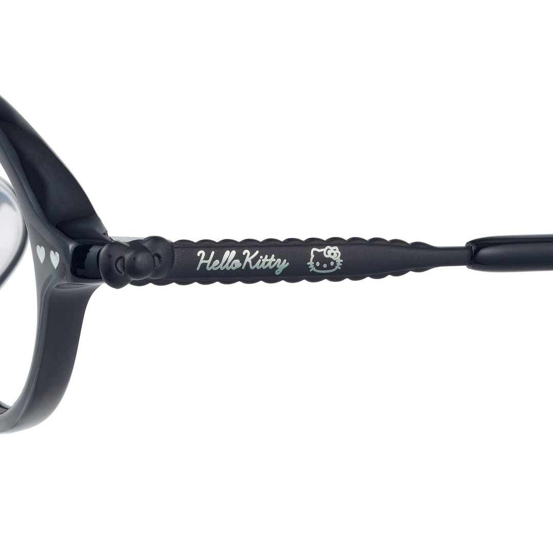 OWNDAYS & Hello Kitty Black Full Rim Oval left side
