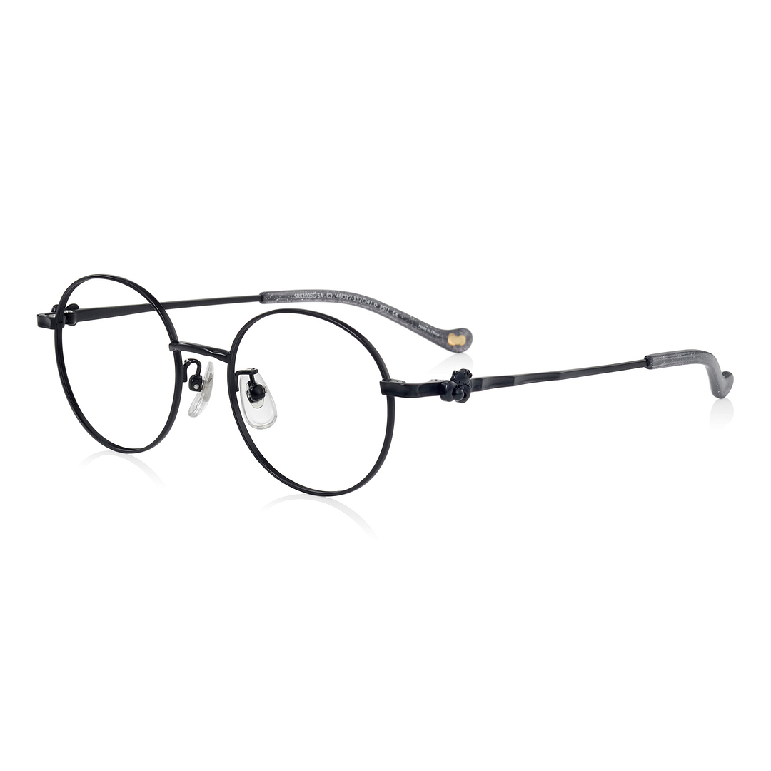 OWNDAYS & Hello Kitty Matte Black Full Rim Round left side