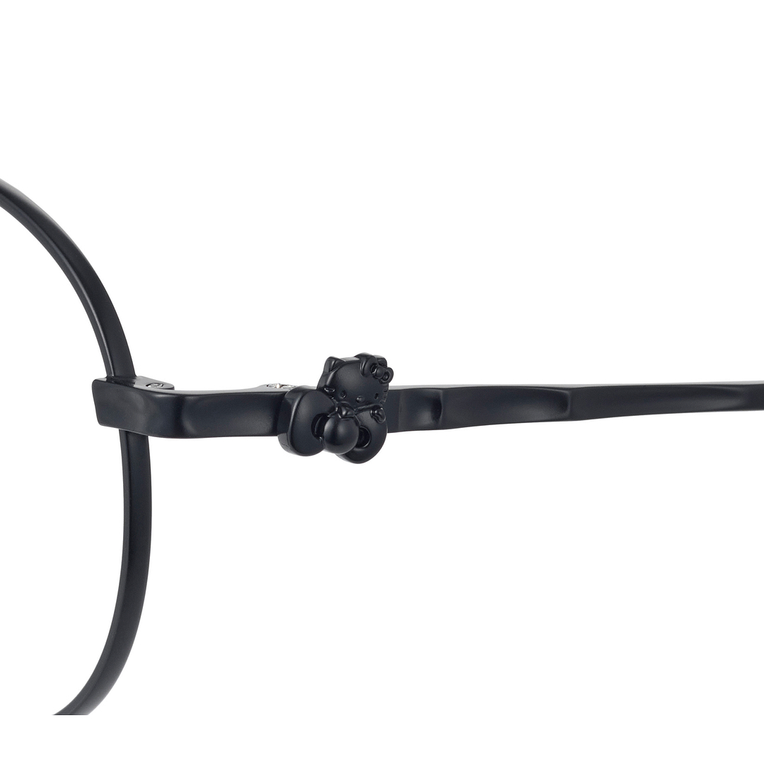 OWNDAYS & Hello Kitty Matte Black Full Rim Round left side
