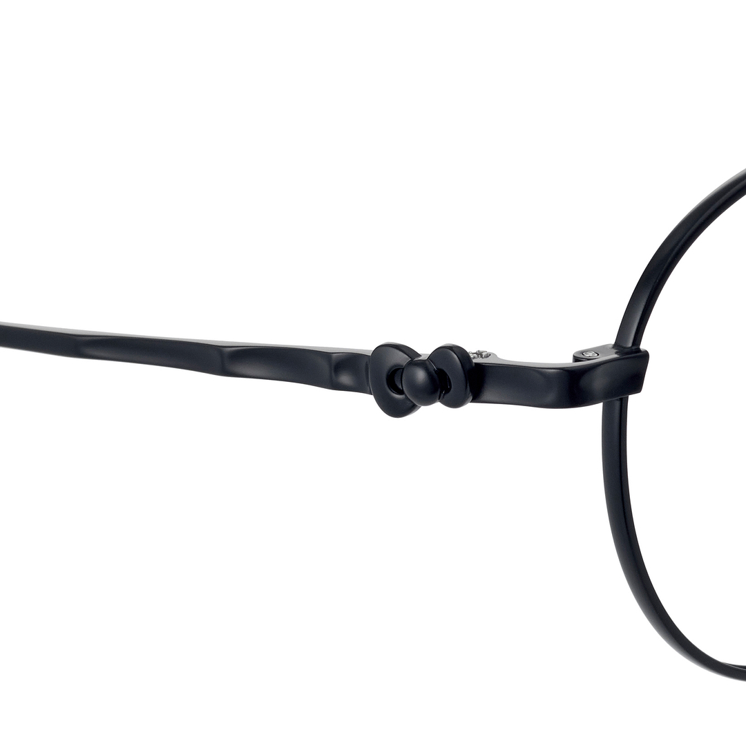 OWNDAYS & Hello Kitty Matte Black Full Rim Round right side