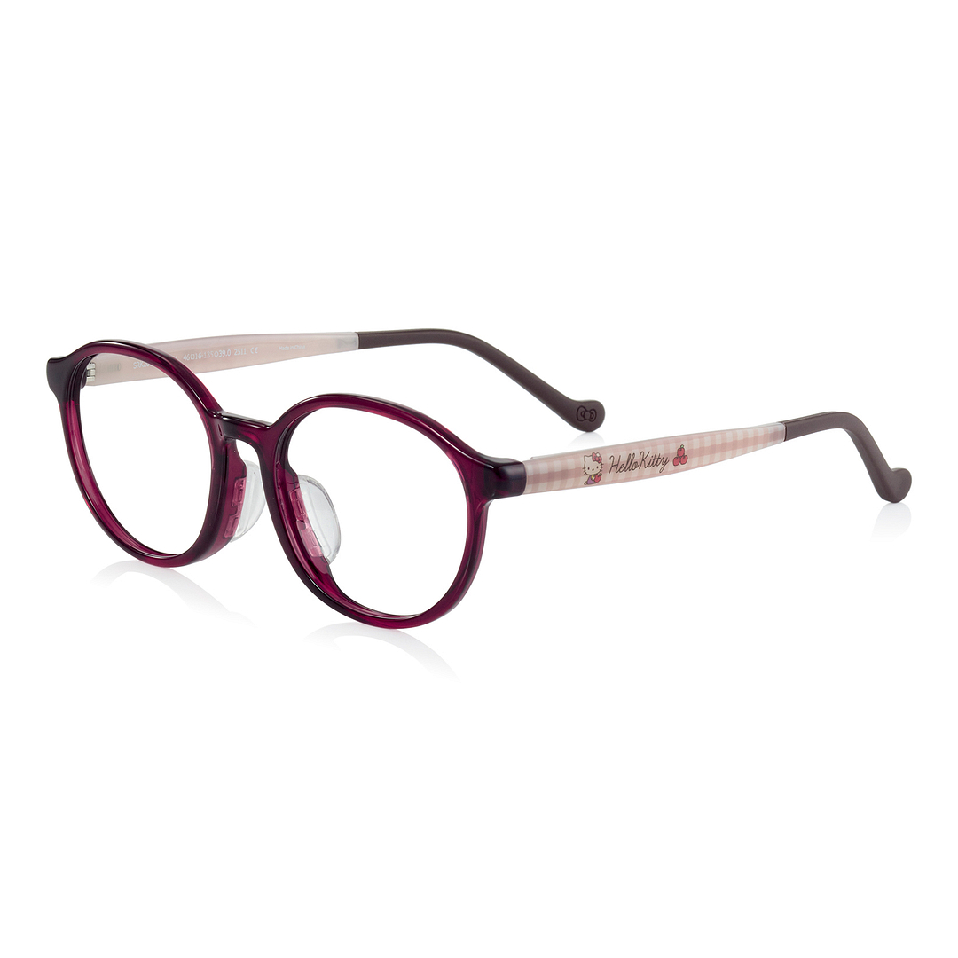 OWNDAYS & Hello Kitty Red Full Rim Boston left side