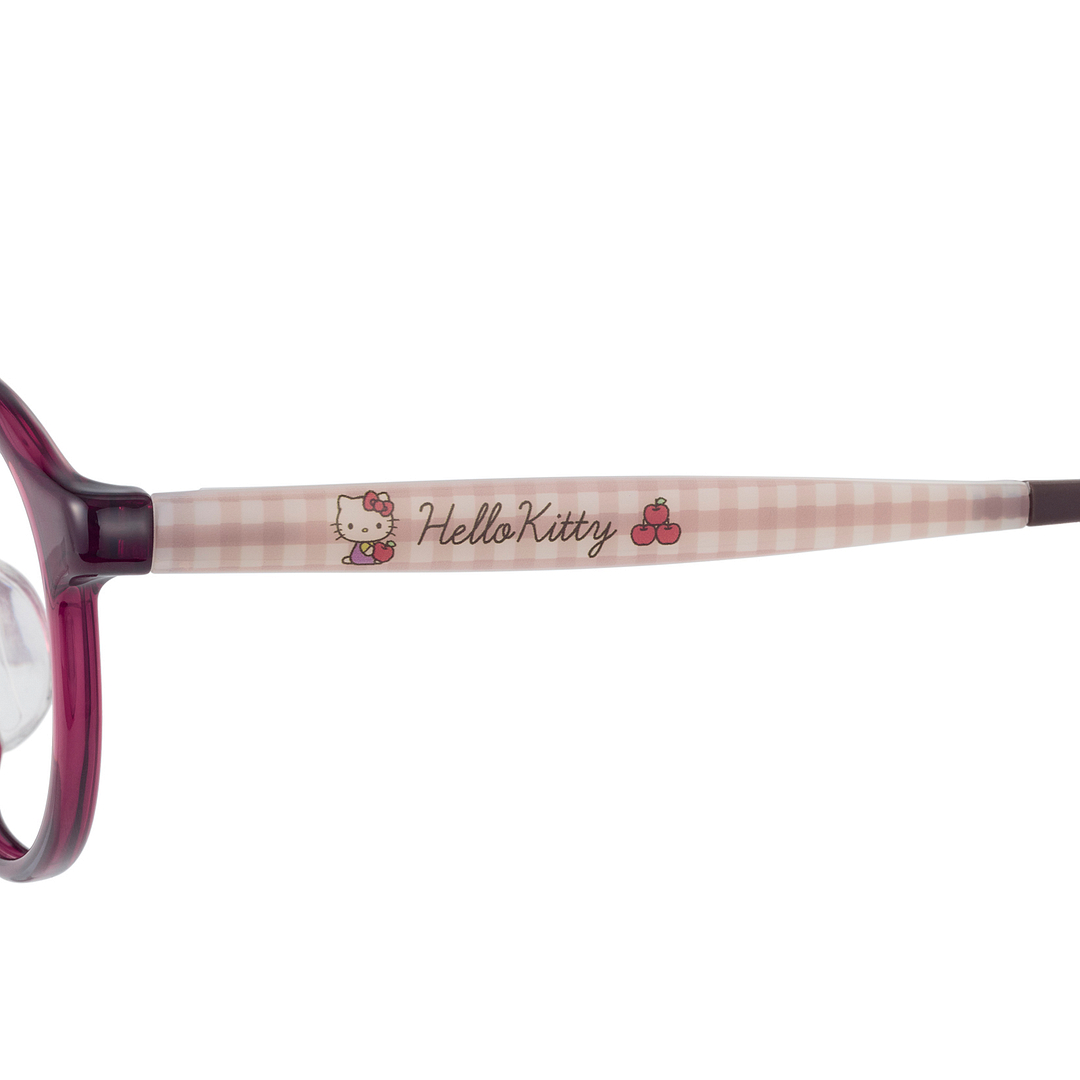 OWNDAYS & Hello Kitty Red Full Rim Boston left side