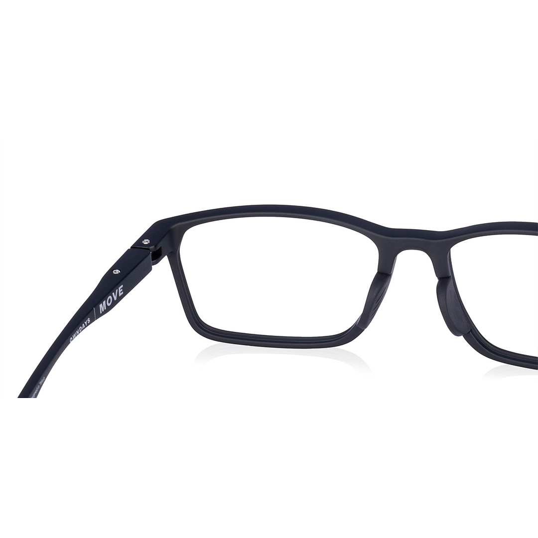 OWNDAYS | MOVE Matte Black Full Rim Rectangle left side