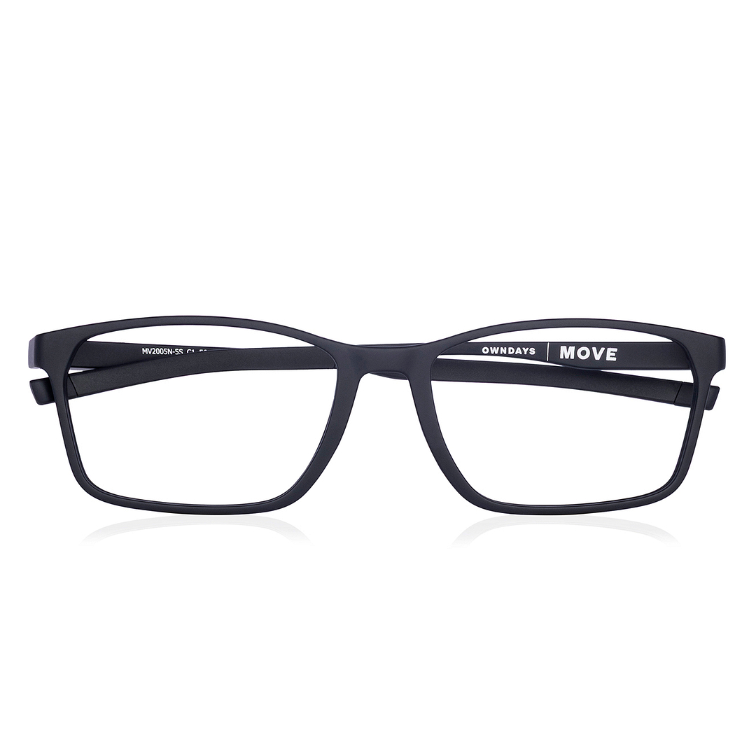 OWNDAYS | MOVE Matte Black Full Rim Rectangle right side