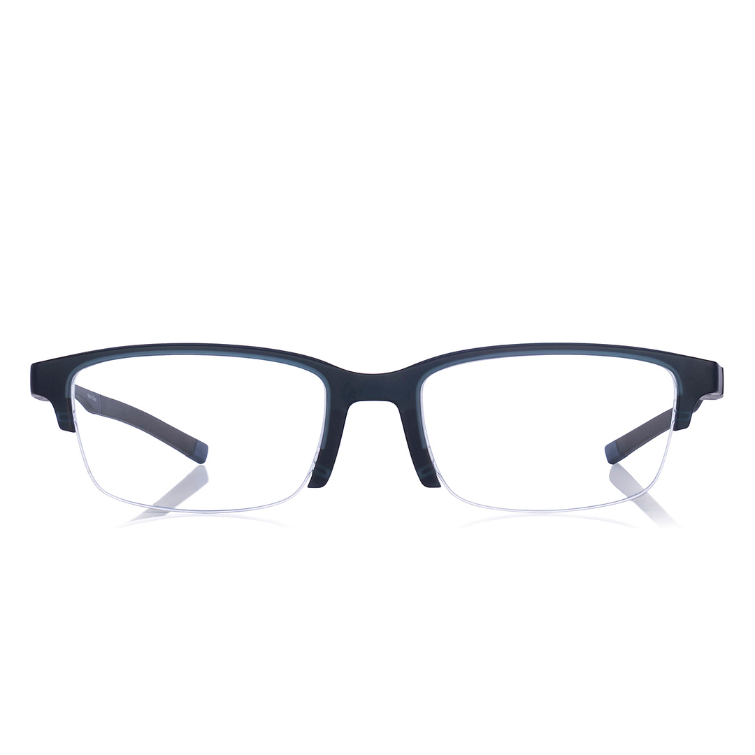 OWNDAYS | MOVE Matte Blue Half Rim Rectangle right side