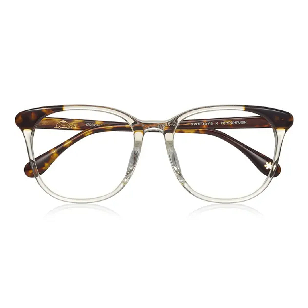 OWNDAYS & POMPOMPURIN Clear Yellow Full Rim Wellington right side