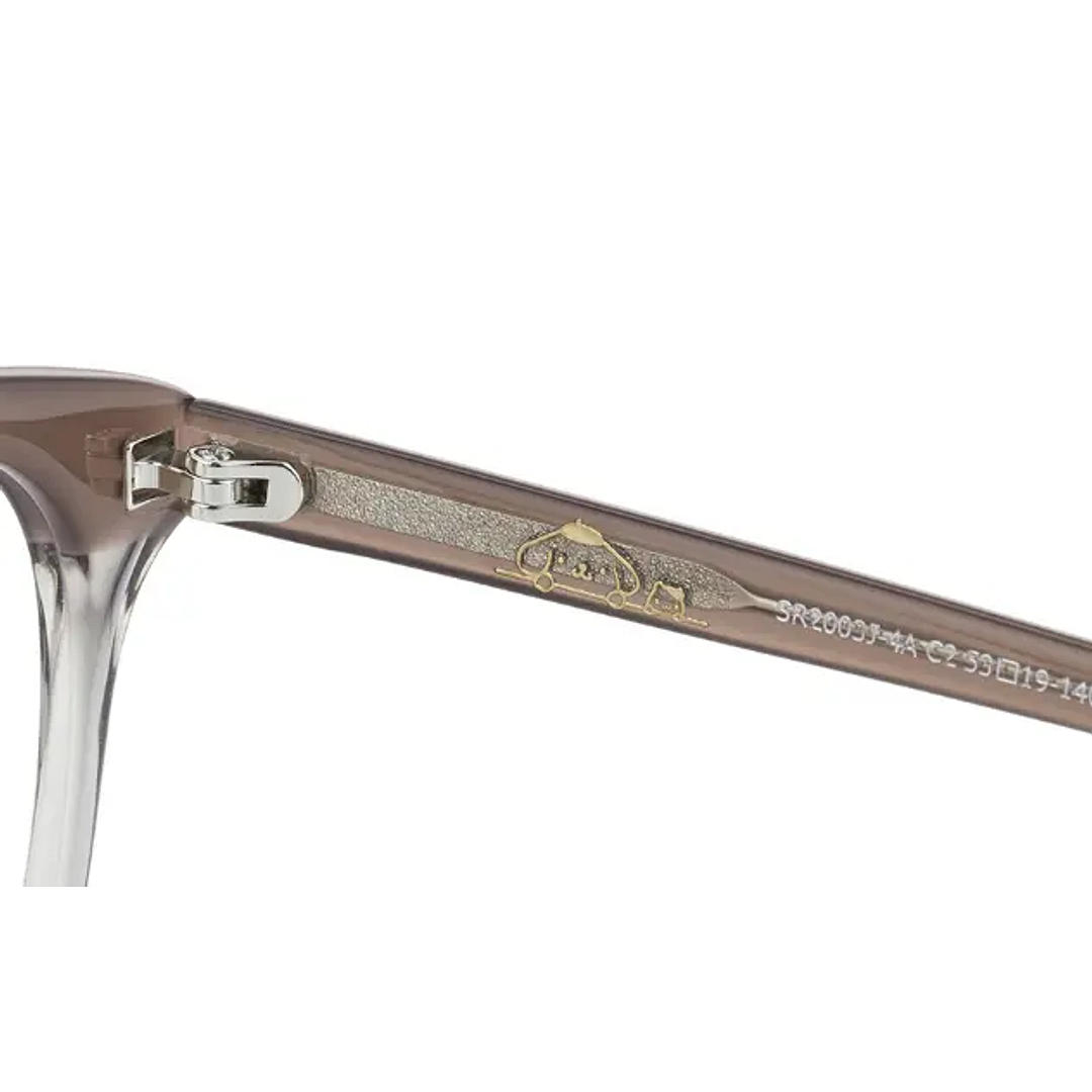 OWNDAYS & POMPOMPURIN Clear Beige Full Rim Wellington right side