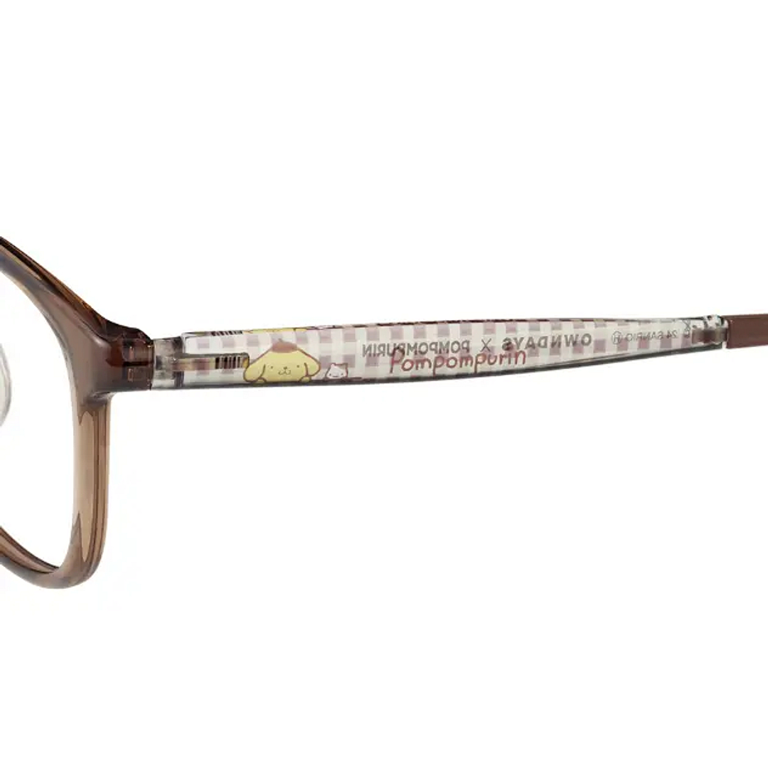 OWNDAYS & POMPOMPURIN Brown Full Rim Wellington left side