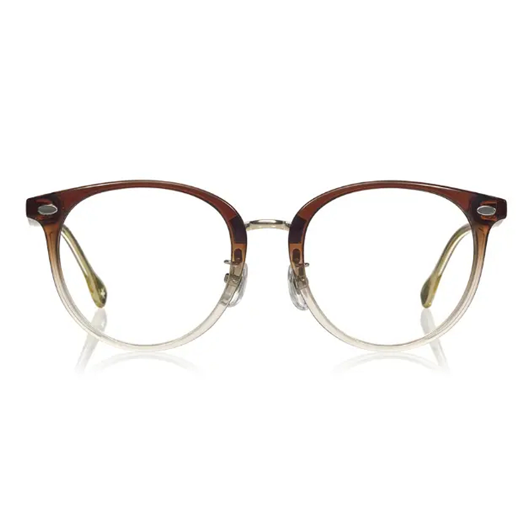 OWNDAYS & POMPOMPURIN Brown Halftone Full Rim Boston left side