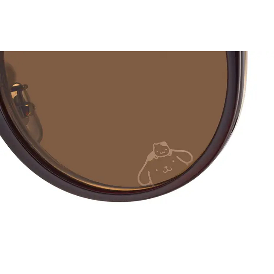 OWNDAYS & POMPOMPURIN Brown Halftone Full Rim Boston right side