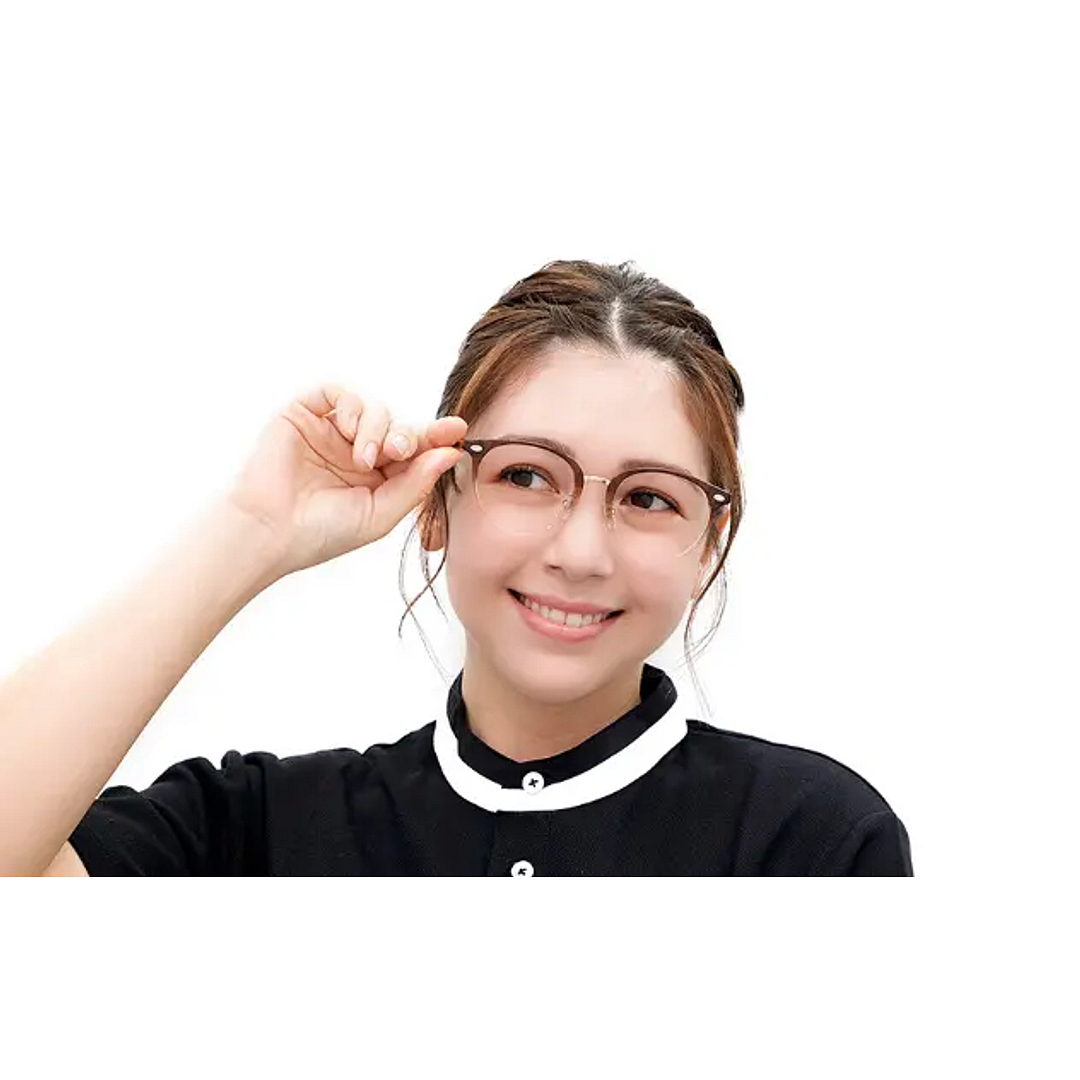 OWNDAYS & POMPOMPURIN Light Brown Full Rim Boston left side