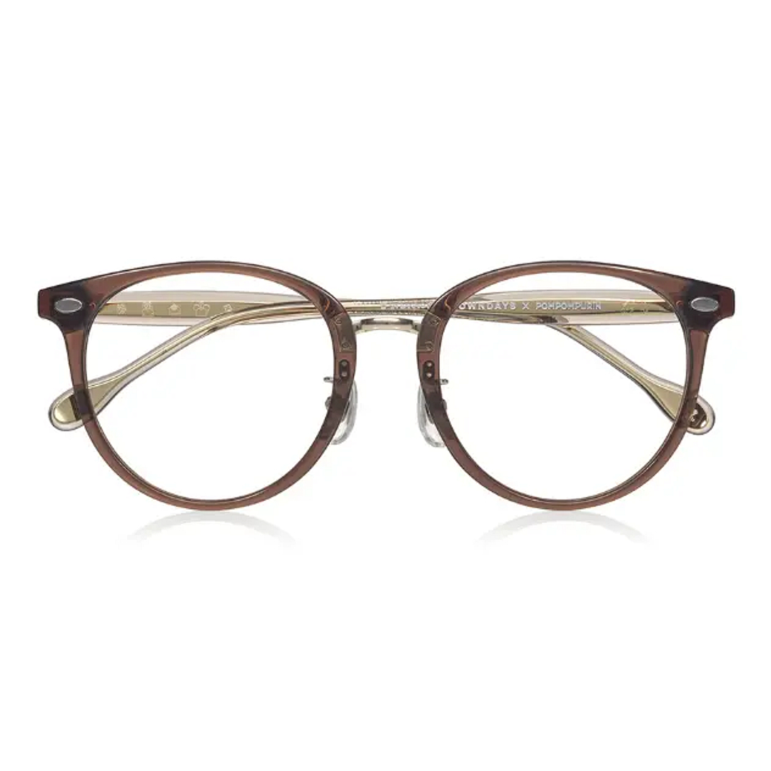 OWNDAYS & POMPOMPURIN Light Brown Full Rim Boston left side