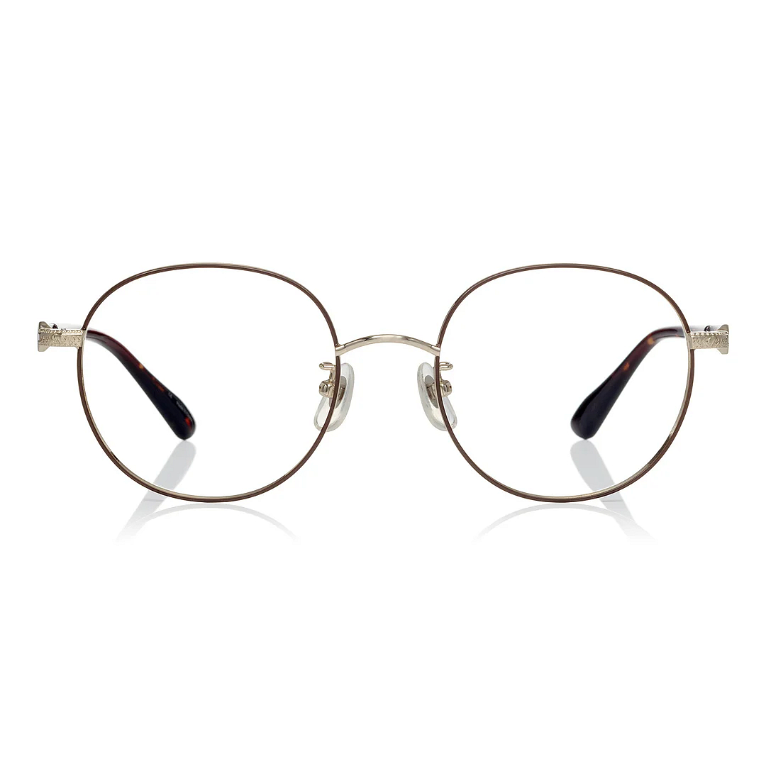 OWNDAYS × STRANGER THINGS Brown Full Rim Boston left side