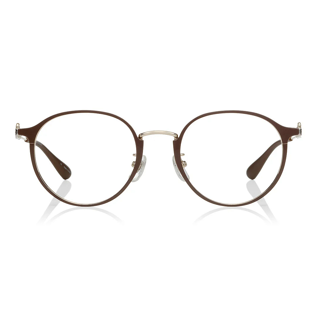 OWNDAYS × STRANGER THINGS Brown Full Rim Boston left side