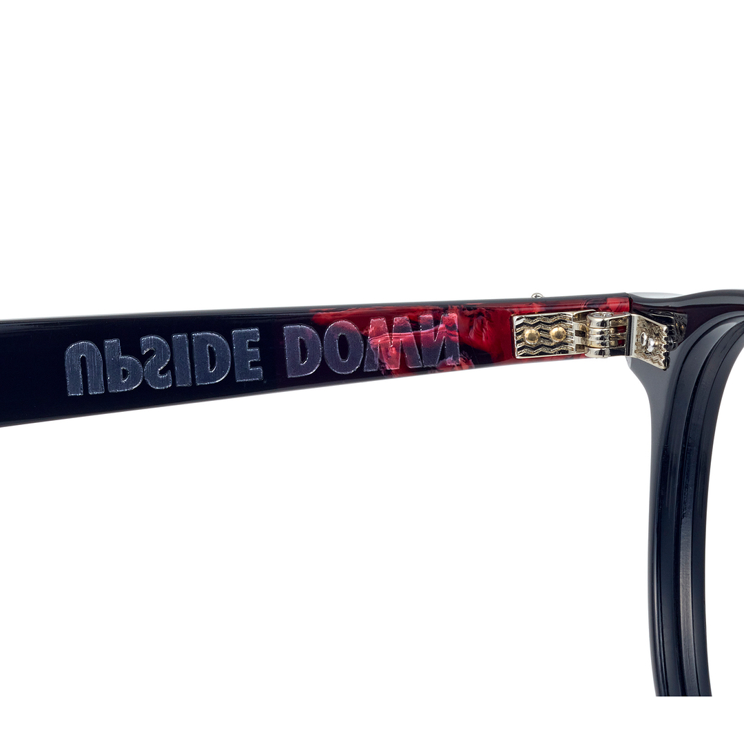 OWNDAYS × STRANGER THINGS Black Full Rim Boston left side