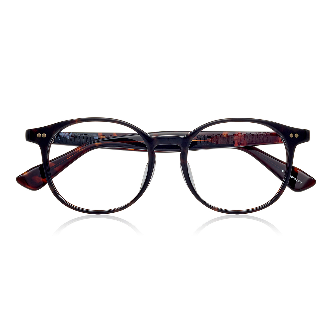 OWNDAYS × STRANGER THINGS Brown Demi Full Rim Boston right side