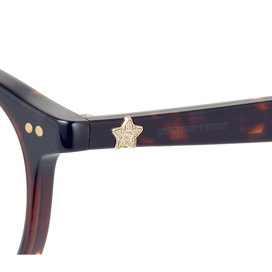 OWNDAYS × STRANGER THINGS Brown Demi Full Rim Boston left side