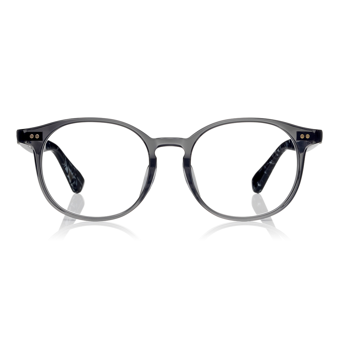 OWNDAYS × STRANGER THINGS Gray Full Rim Boston left side