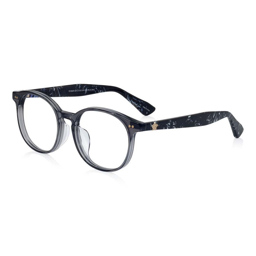 OWNDAYS × STRANGER THINGS Gray Full Rim Boston right side