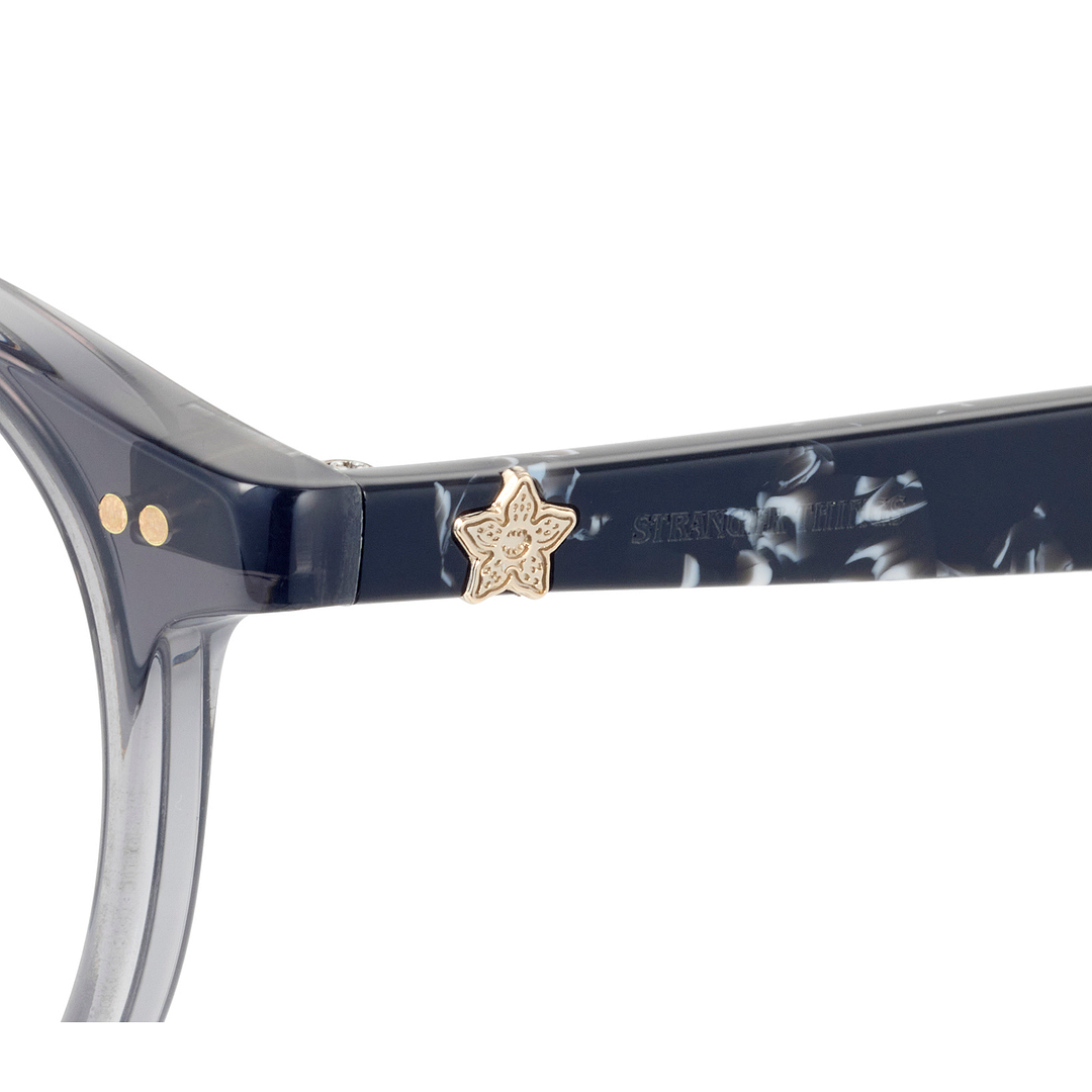 OWNDAYS × STRANGER THINGS Gray Full Rim Boston left side