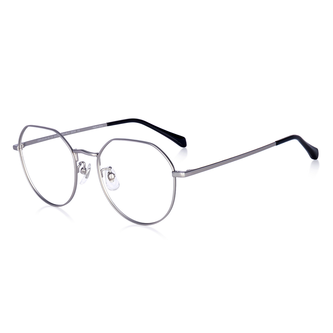 OWNDAYS | SUN Silver Full Rim Boston left side