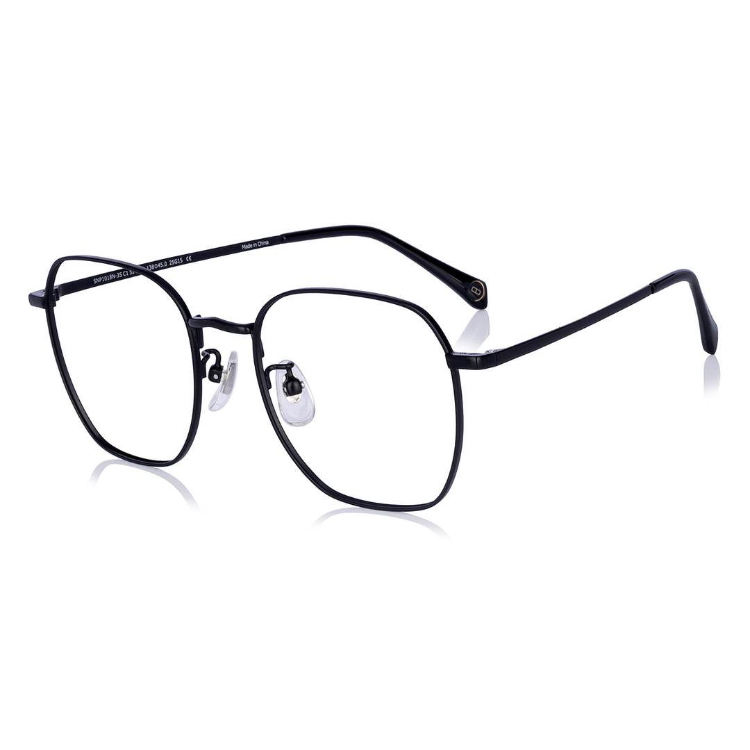 OWNDAYS | SUN Matte Black Full Rim Polygon right side